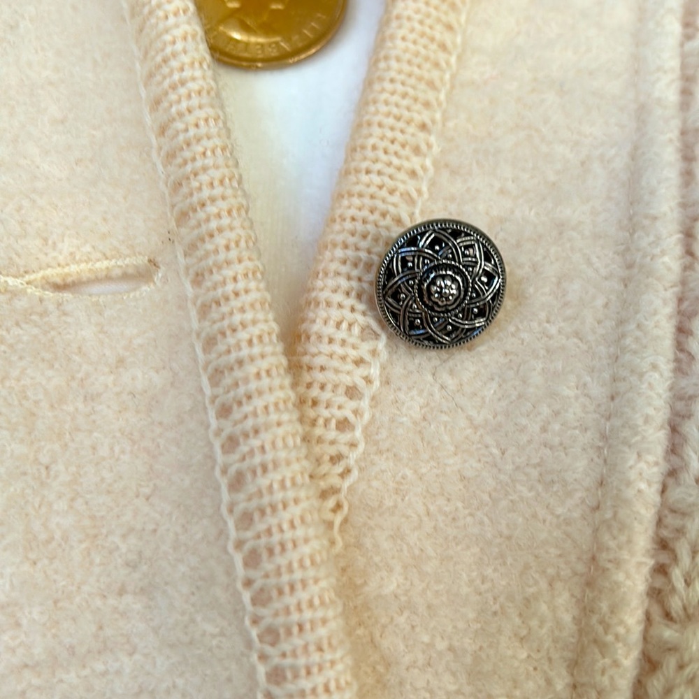 🔥HP🔥GEIGER Tyrol boiled Wool Jacket Sz 38 or S/XS,  cream / beige - Picture 4 of 16